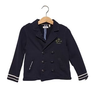 IKKS Blazer Boys 2T Navy Double Breasted Nautical Cruise Jacket Preppy French